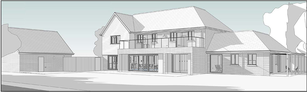 Lot: 148 - SITE WITH PLANNING FOR A FIVE-BEDROOM HOUSE WITH ANNEXE SET IN 0.4 ACRES -
